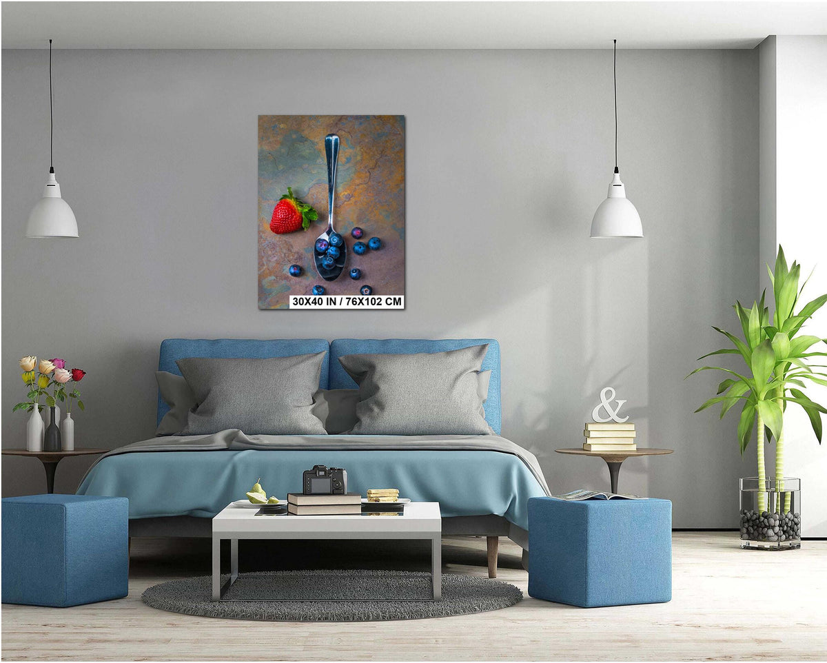 Raw Food Photography Print – Abstract Kitchen Wall Art With Vibrant Food Colors