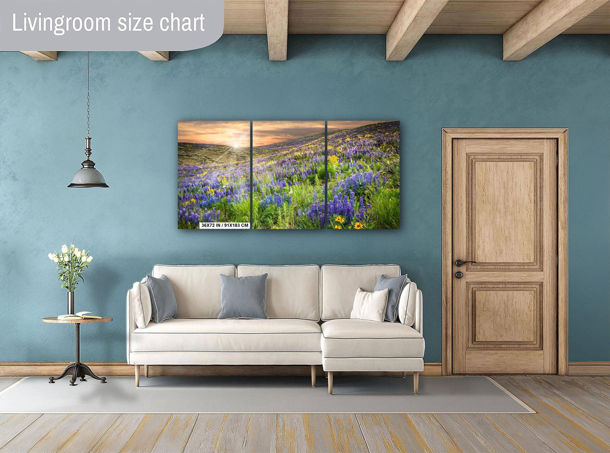 Idaho Floral Wall Art – Colorful Lupine Flower Print | Botanical Nature Artwork
