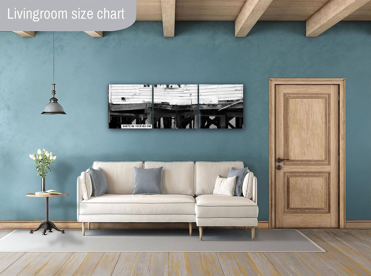 Maryland Coastal Photography - Abandoned Building Art | Moody Seascape Wall Print
