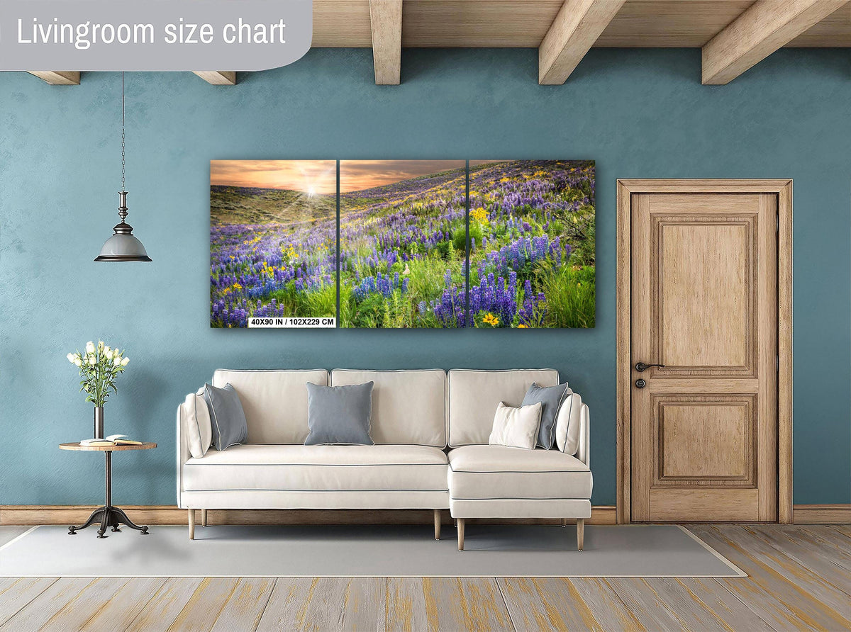 Idaho Floral Wall Art – Colorful Lupine Flower Print | Botanical Nature Artwork