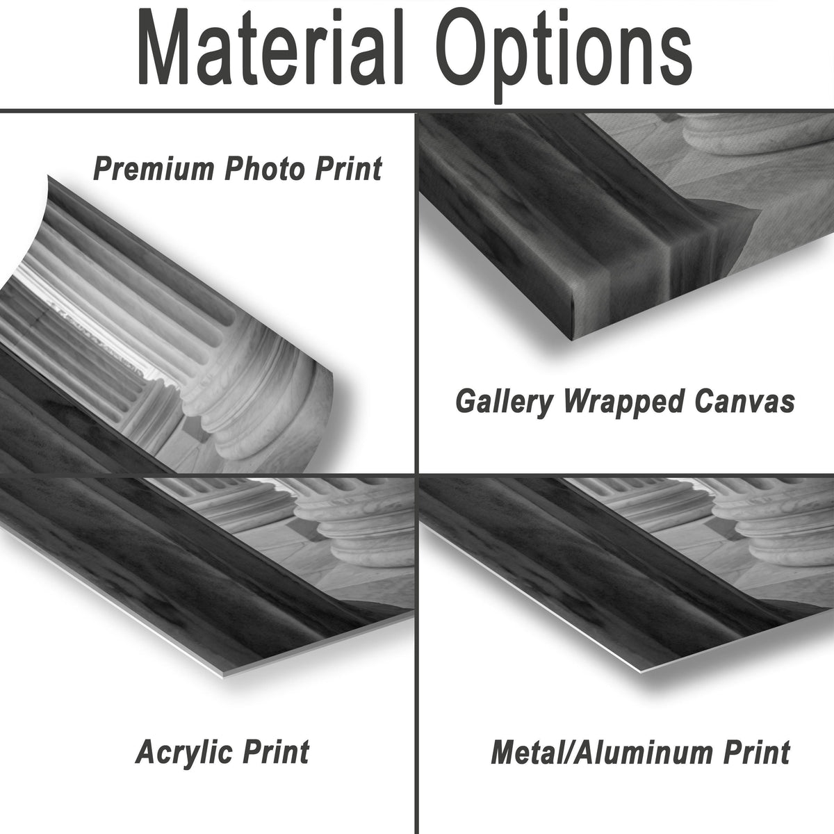 Marble Columns Photography – Supreme Court Architectural Wall Art | Classic Capital Decor