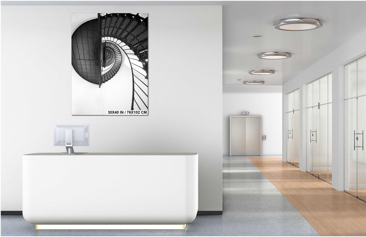 Outer Banks Lighthouse Print - Coastal Staircase Photography | Nautical Wall Art