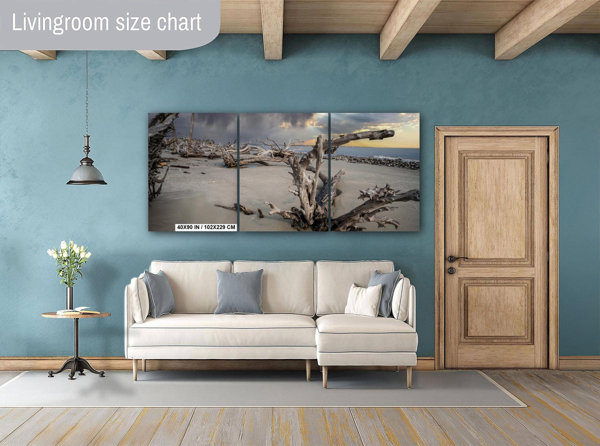 Coastal Driftwood Print – Georgia Landscape Photography Art | Beach Wall Decor
