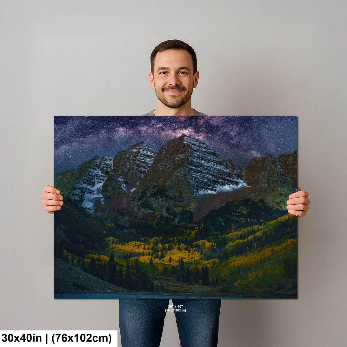 Maroon Bells Photography Print – Rocky Mountain Wall Art With Autumn Landscape