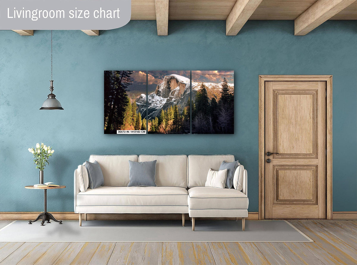 Yosemite Half Dome Print – Winter Landscape Art | Scenic Mountain Photography