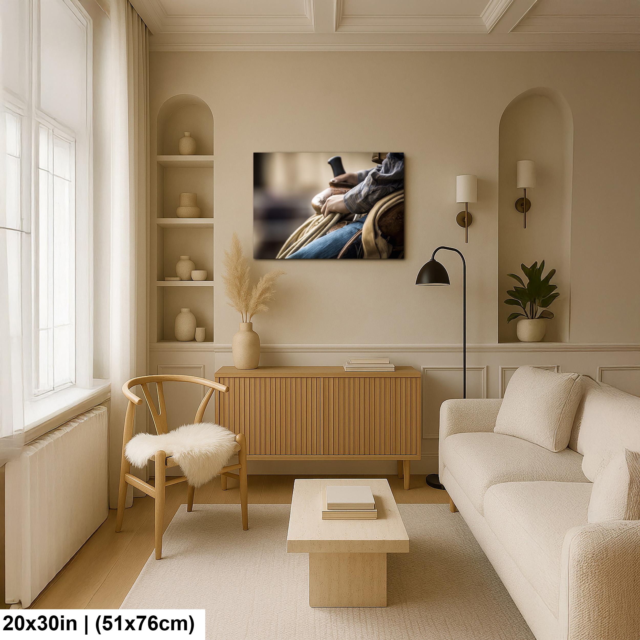 Cowboy Art Print - Rustic Western Style Rodeo Wall Art For Home Decor