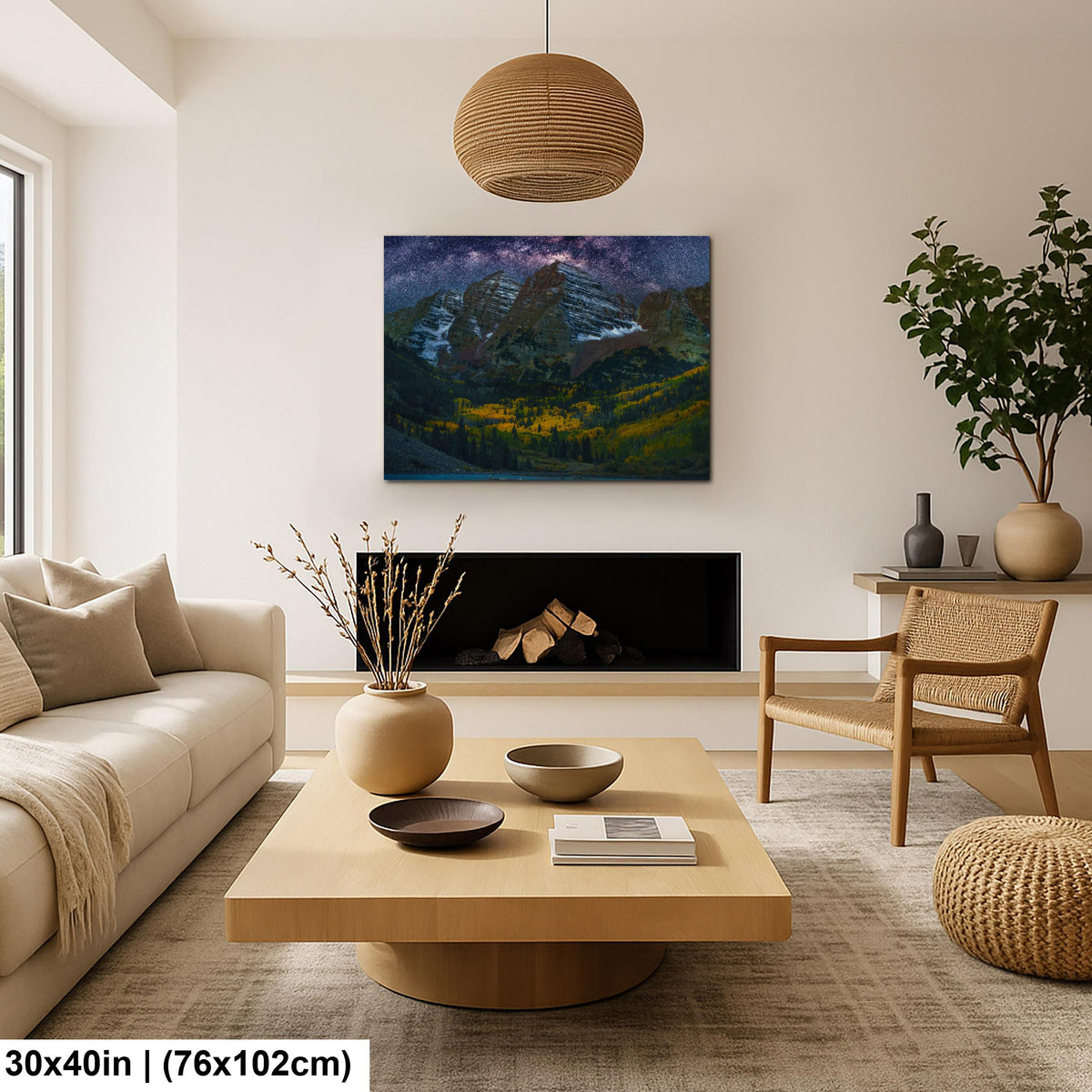 Maroon Bells Photography Print – Rocky Mountain Wall Art With Autumn Landscape