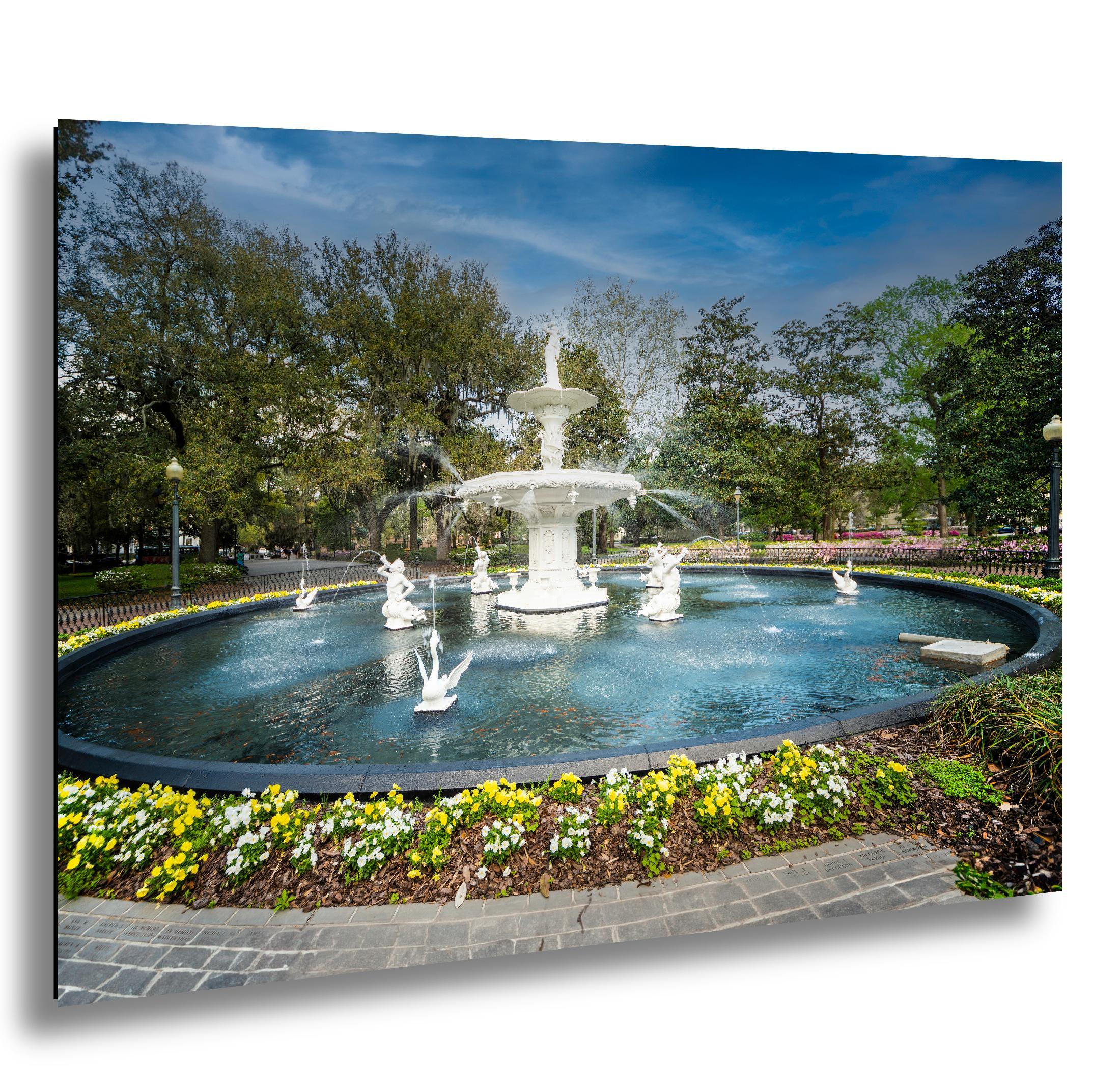 Savannah Forsyth Fountain Print – Historic Southern Landmark Art Photography