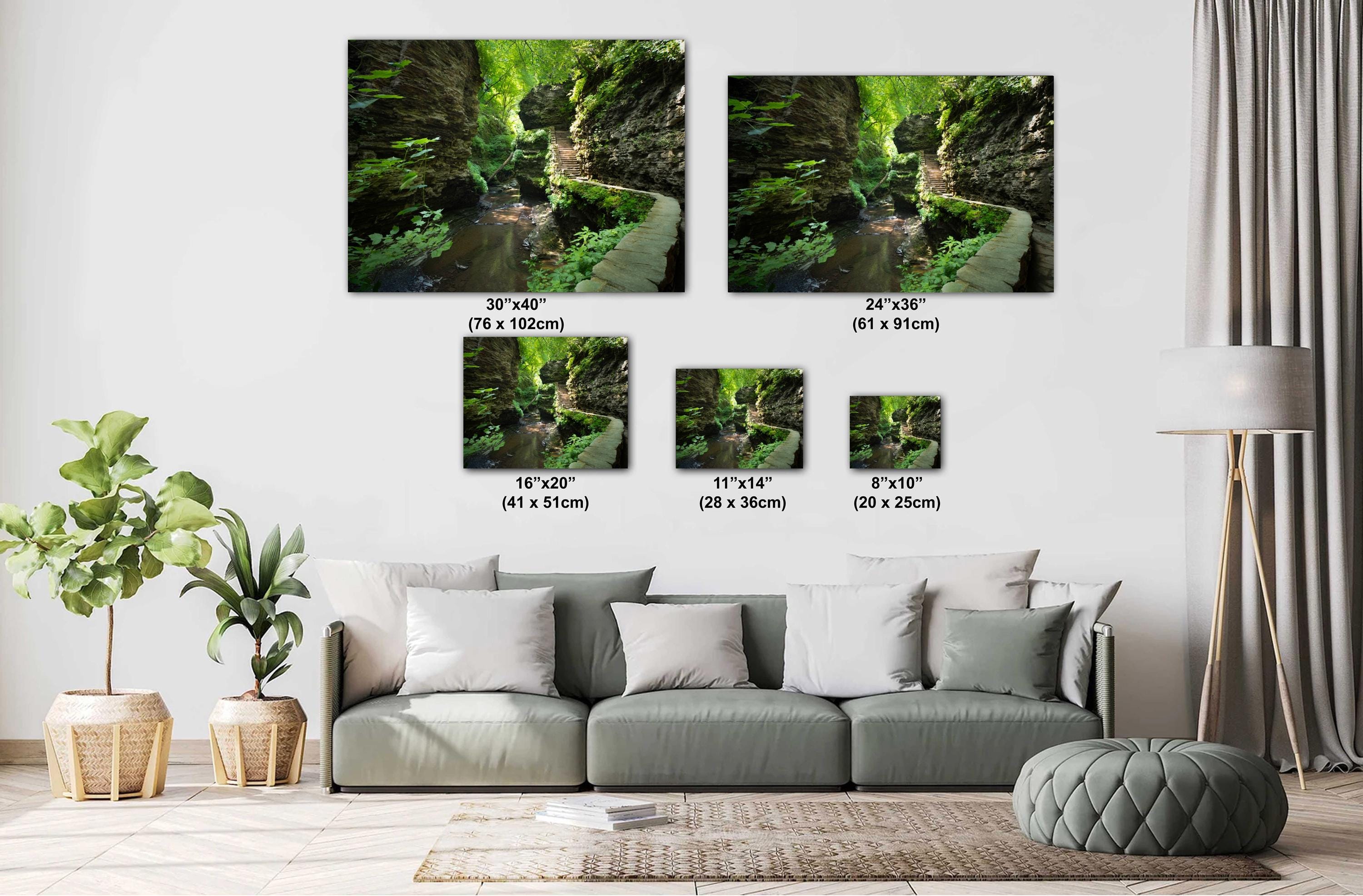 Watkins Glen Waterfall Print – Scenic Nature Wall Art | Landscape Photography