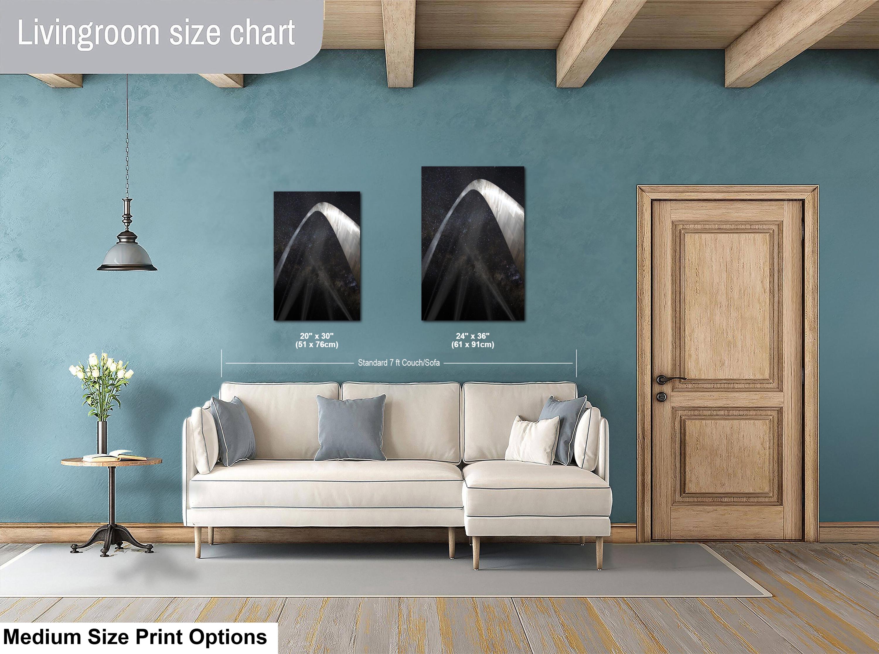 Gateway Arch Art Print – Celestial Night Sky Artwork | Modern Home Decor