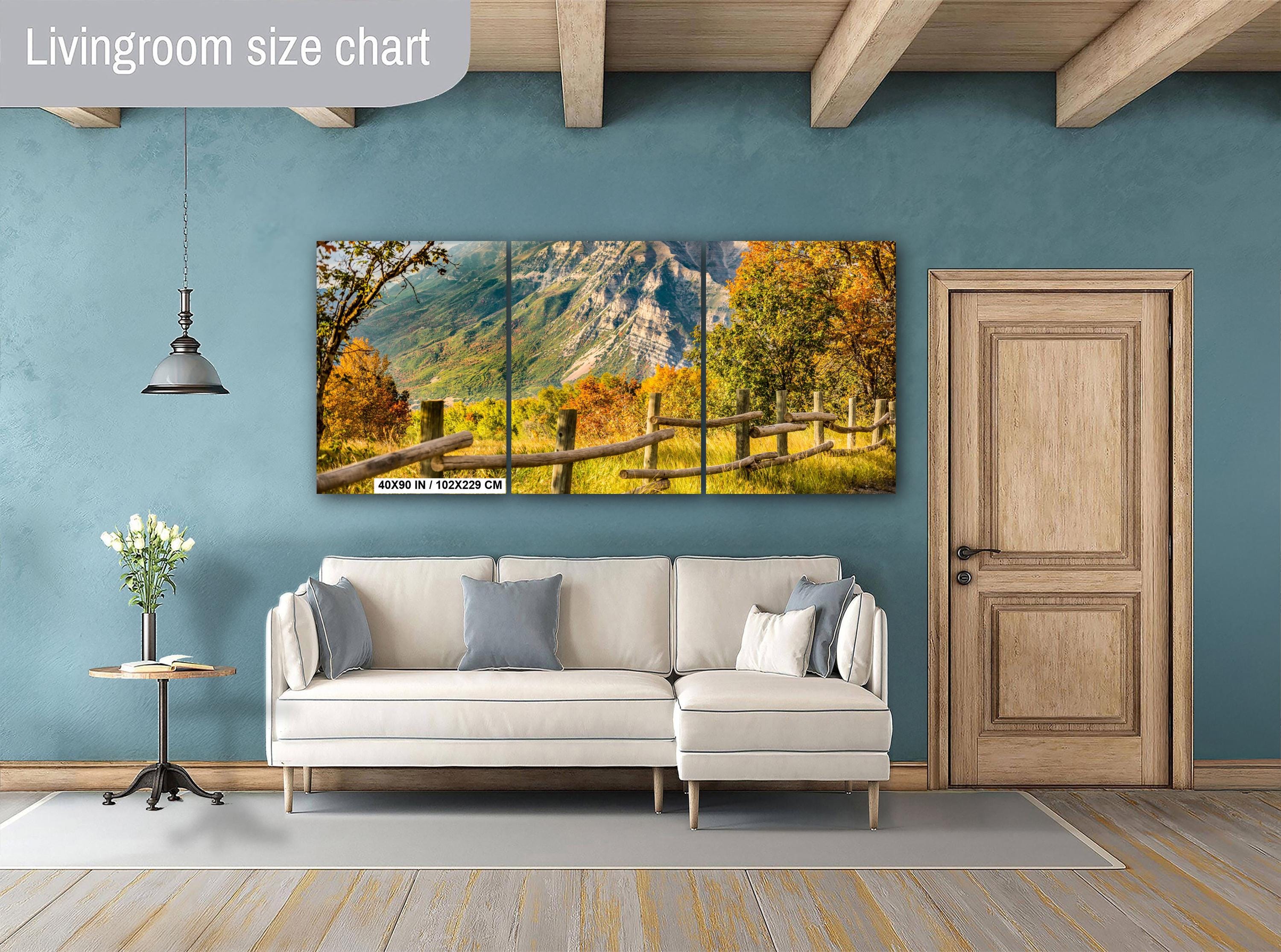 Autumn Mountain Landscape Print - Wasatch Mountains Art | Vibrant Leaf Artwork