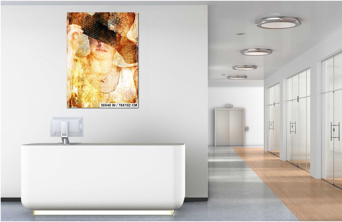 Fine Art Portrait Vintage Hat Print – Classic Portrait Wall Art on Archival Photo Paper