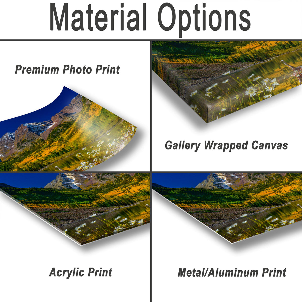 Maroon Bells Print – Autumn Landscape Wall Art With Fall Colors Artwork