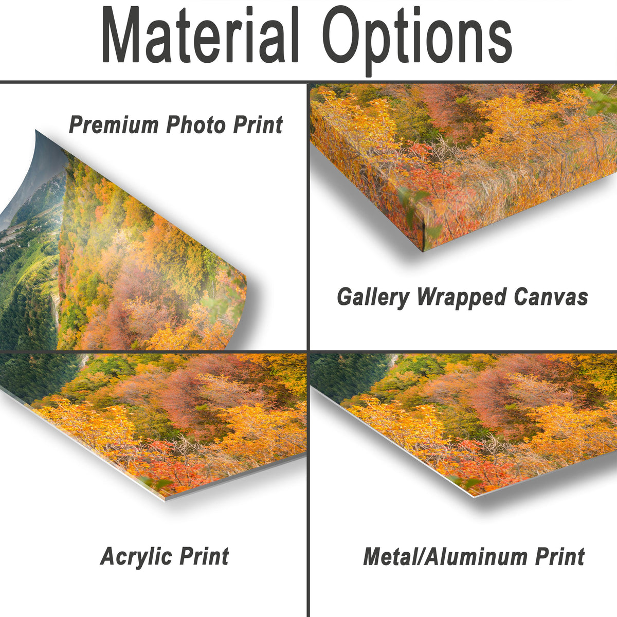 Wasatch Autumn Art – Mountain Landscape Print With Vibrant Leaf Colors