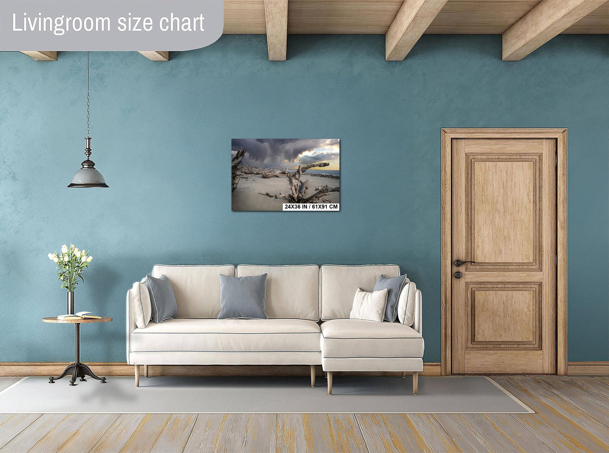 Coastal Driftwood Print – Georgia Landscape Photography Art | Beach Wall Decor