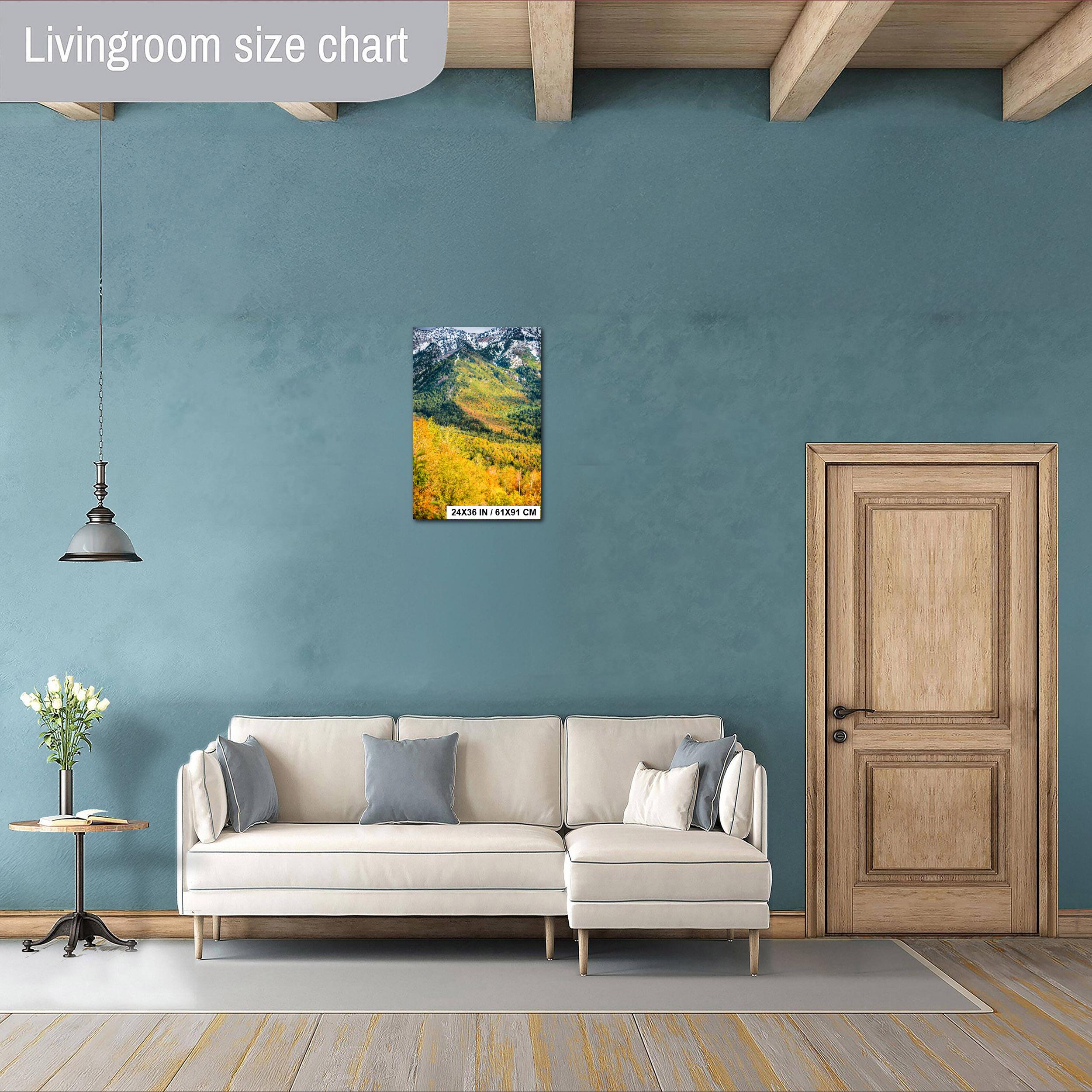 Utah Autumn Landscape Art - Wasatch Mountain Wall Decor With Vibrant Leaf Artwork
