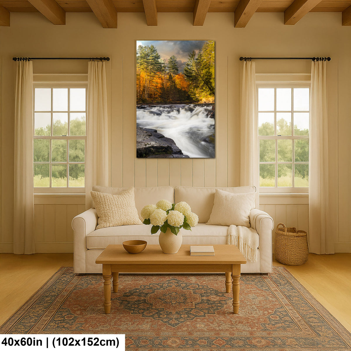When Autumn Hushed the River: A Soft Descent Through Pines