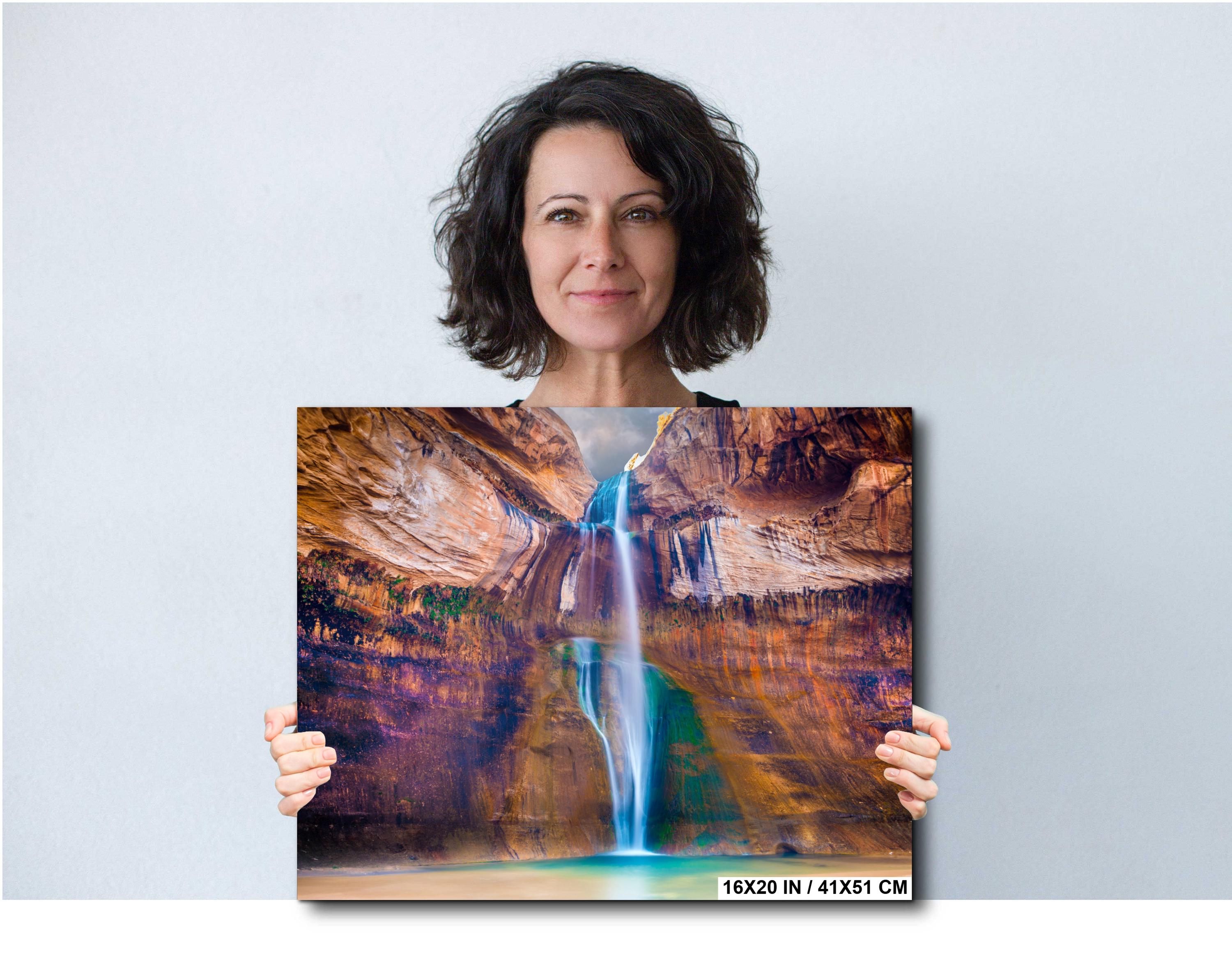 Southern Utah Wall Art – Lower Calf Creek Falls Scenic Desert Print on Archival Paper