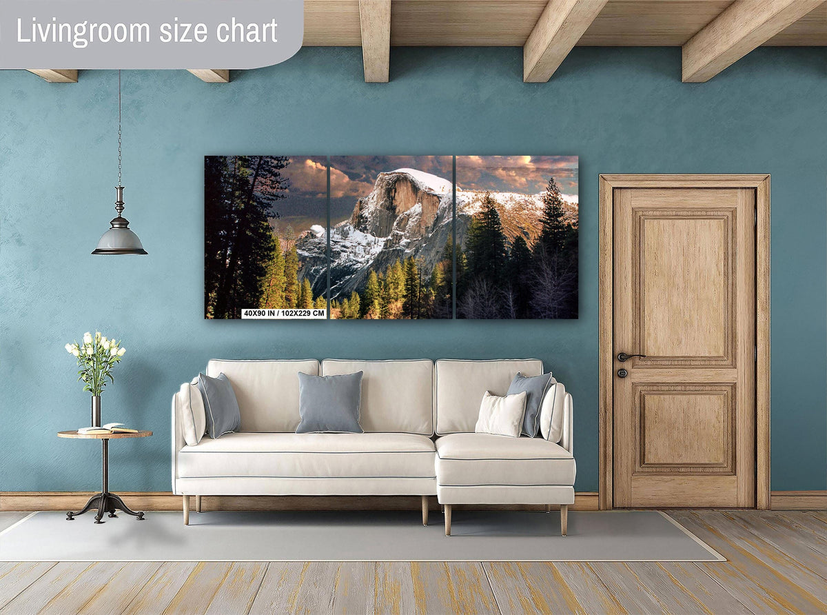 Yosemite Half Dome Print – Winter Landscape Art | Scenic Mountain Photography