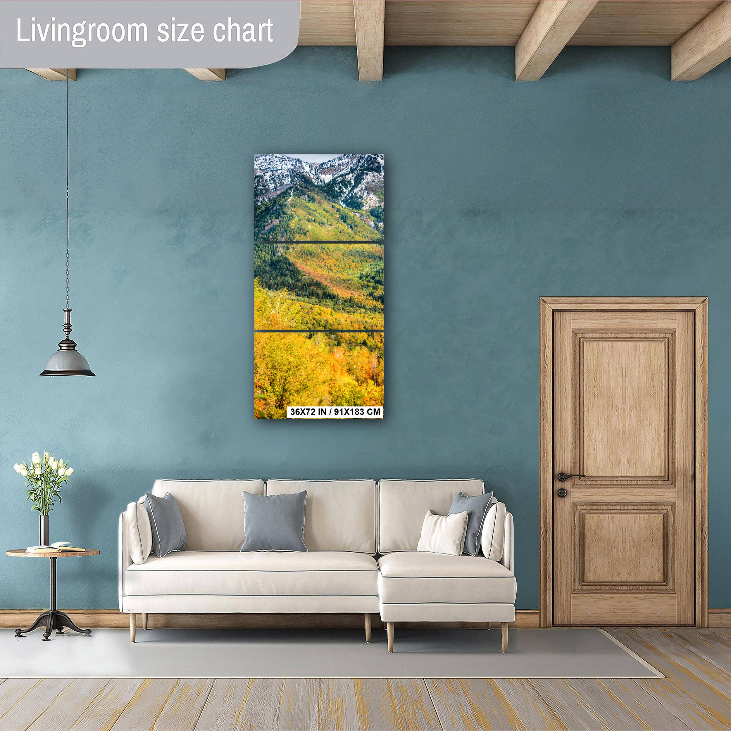 Utah Autumn Landscape Art - Wasatch Mountain Wall Decor With Vibrant Leaf Artwork