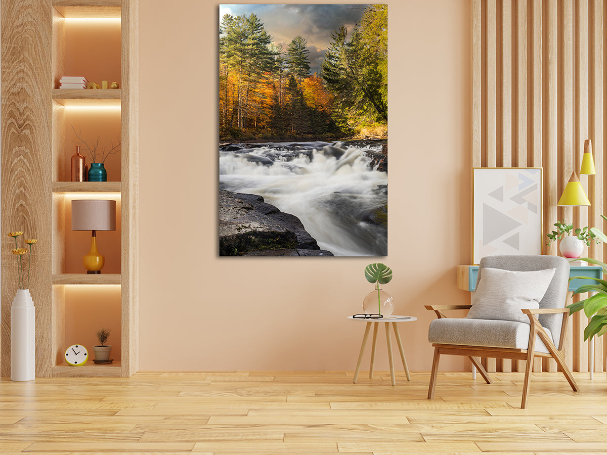 When Autumn Hushed the River: A Soft Descent Through Pines