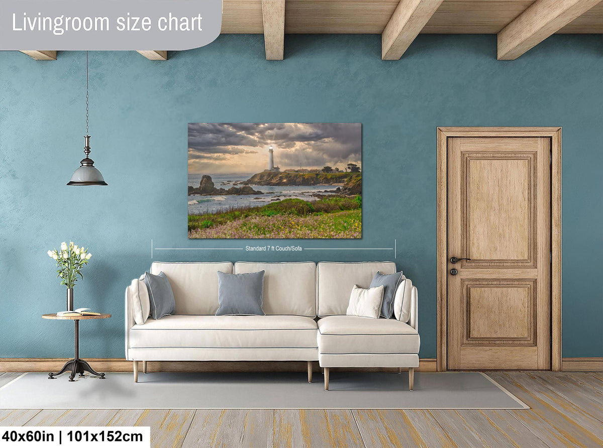 Lighthouse Wall Art - Coastal Photo Print | Rustic Maritime Decor for Home or Office