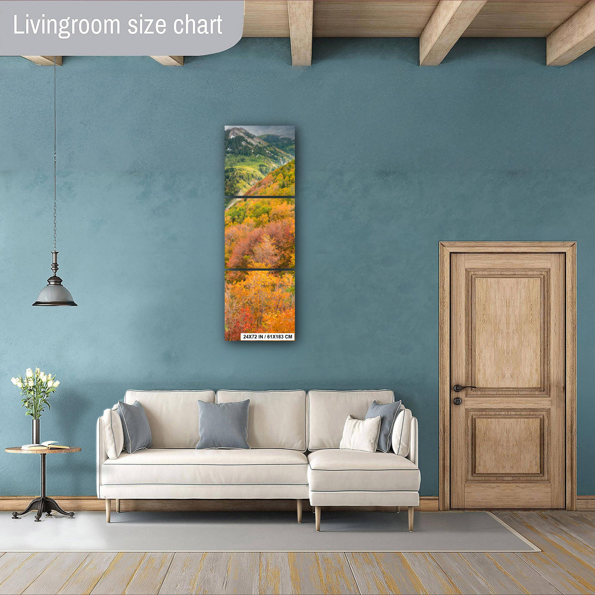 Wasatch Autumn Art – Mountain Landscape Print With Vibrant Leaf Colors