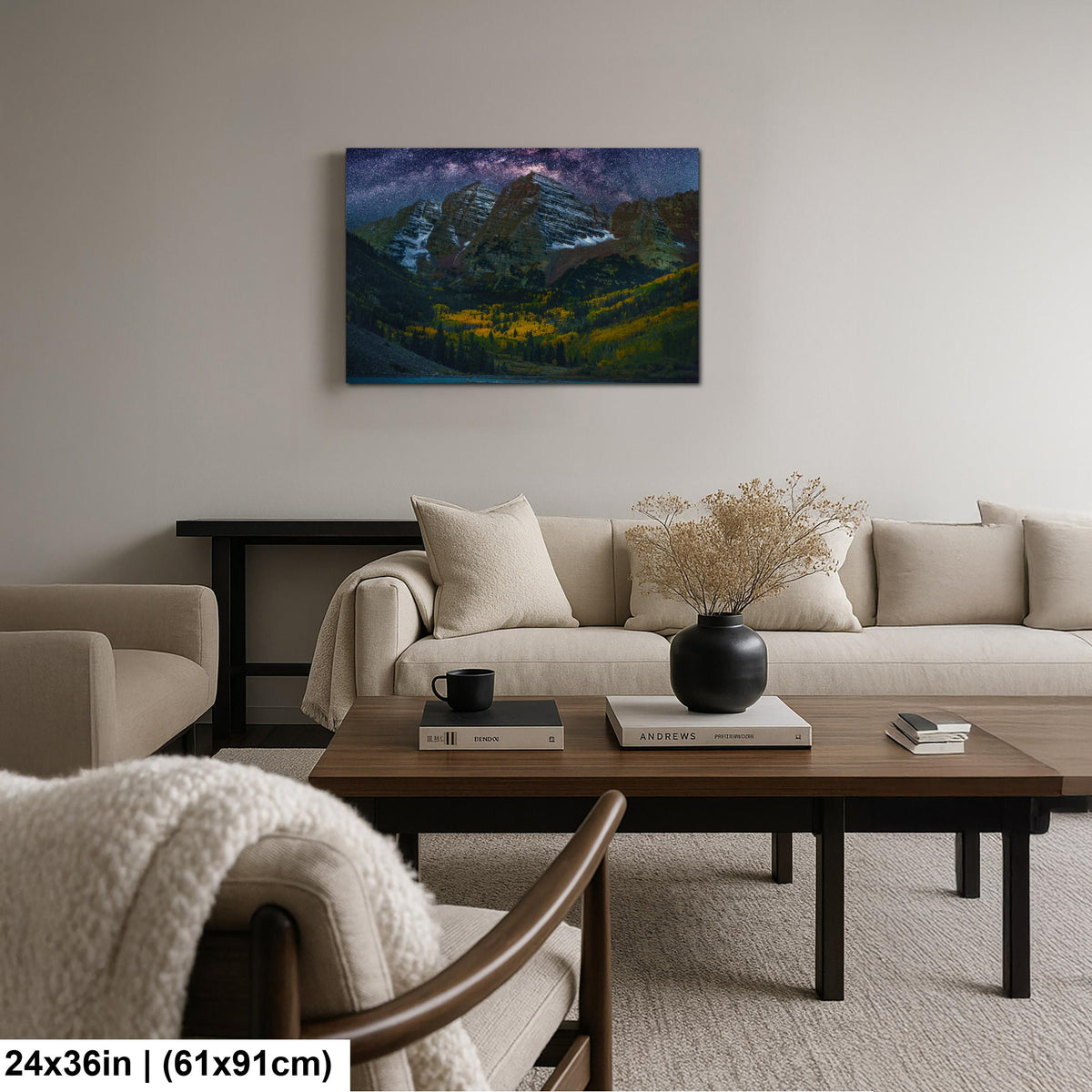 Maroon Bells Photography Print – Rocky Mountain Wall Art With Autumn Landscape