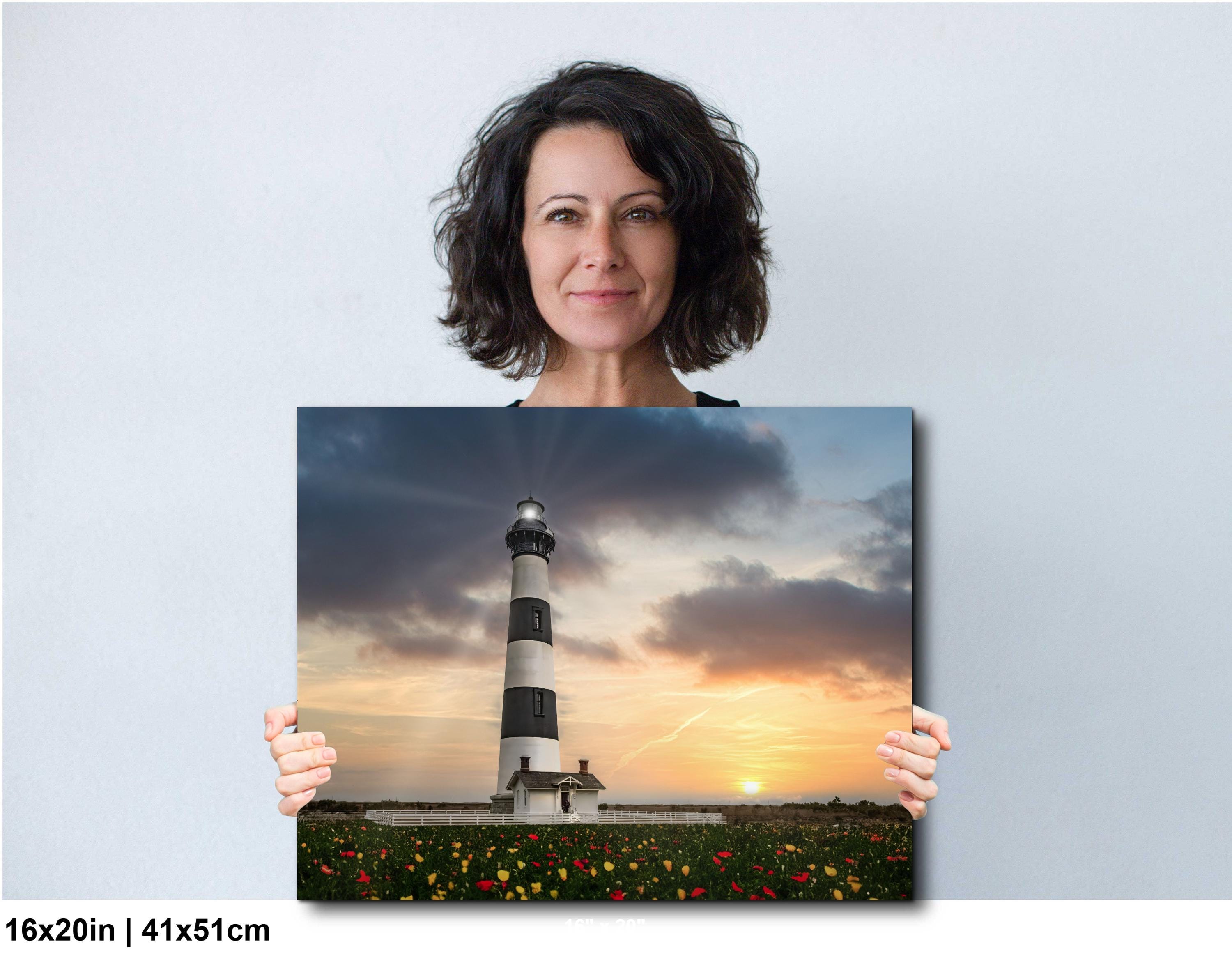 Lighthouse Wall Art - Rustic Coastal Photo Print | Nautical Decor for Home & Office