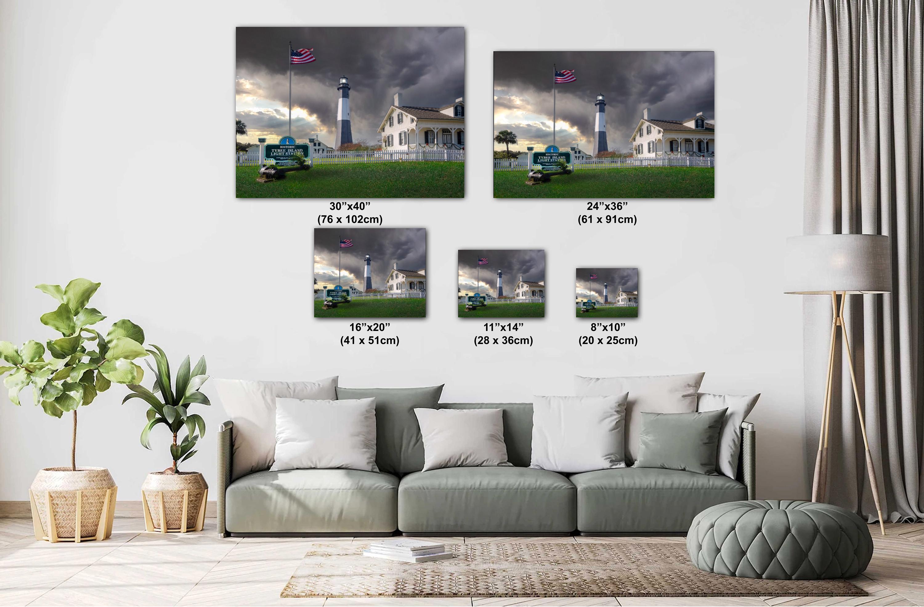Tybee Island Lighthouse Print – Coastal Wall Art | Nautical Home Decor