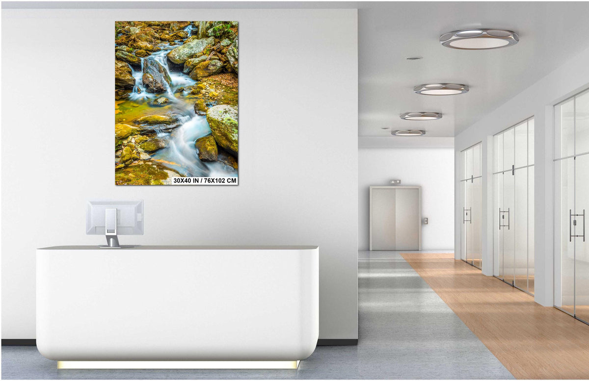 Mountain Stream Photography - Serene Forest Landscape Art With Rustic Woodland Decor