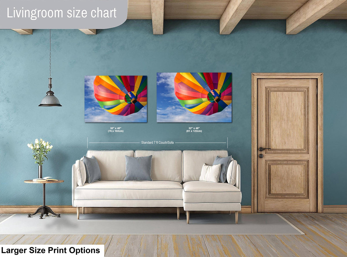 Hot Air Balloon Print – Utah Balloon Festival Art | Patriotic Wall Decor