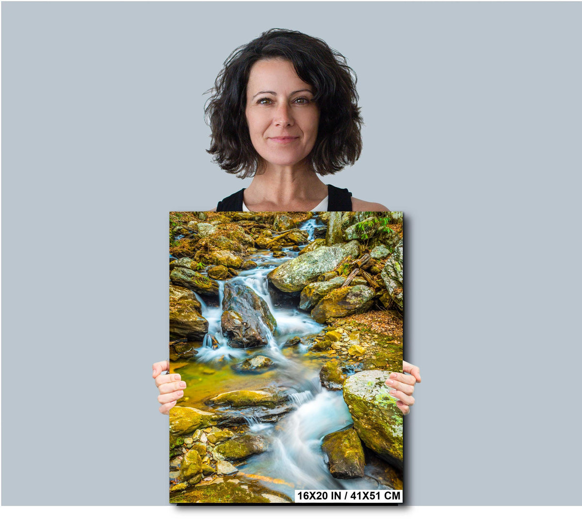 Mountain Stream Photography - Serene Forest Landscape Art With Rustic Woodland Decor