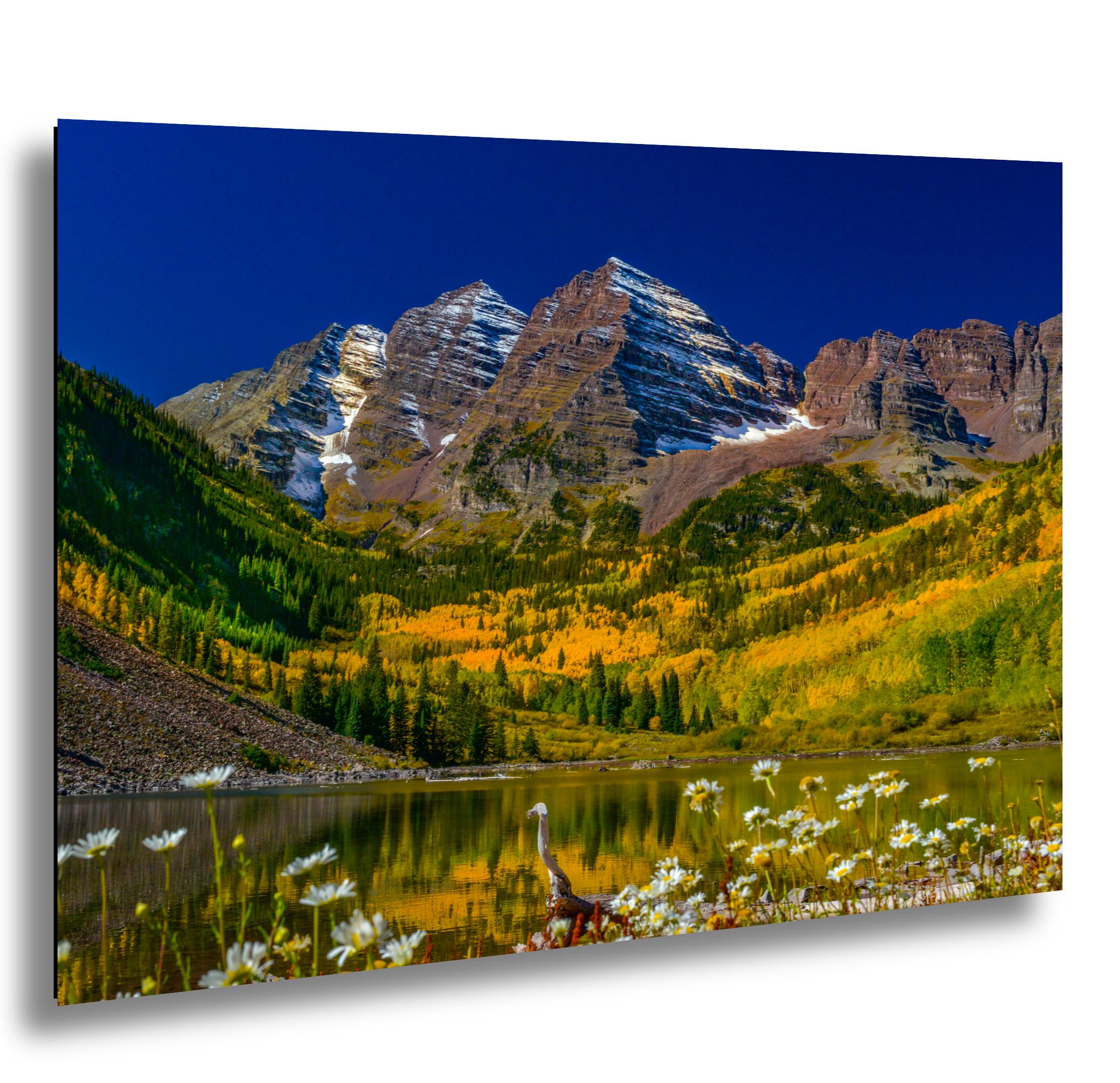 Maroon Bells Print – Autumn Landscape Wall Art With Fall Colors Artwork