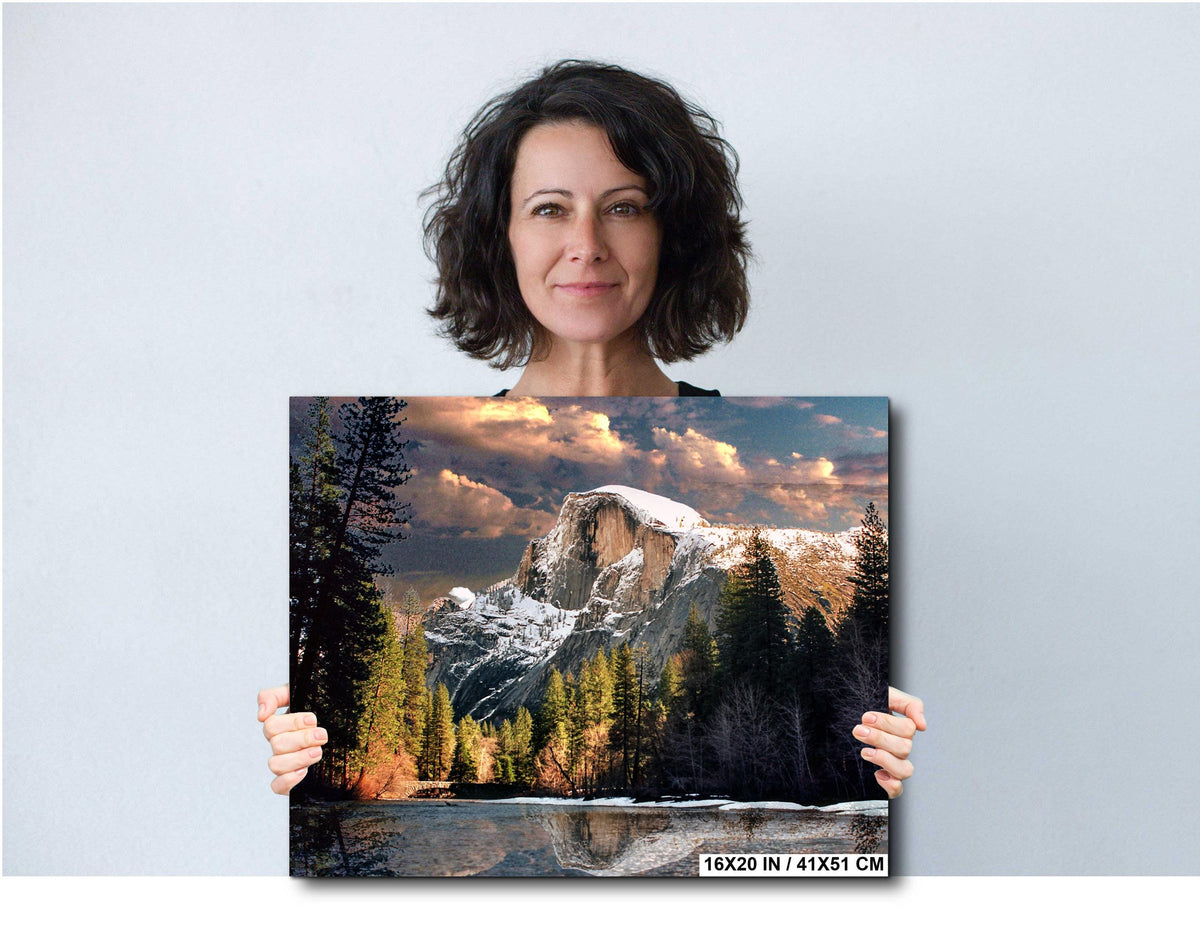 Yosemite Half Dome Print – Winter Landscape Art | Scenic Mountain Photography