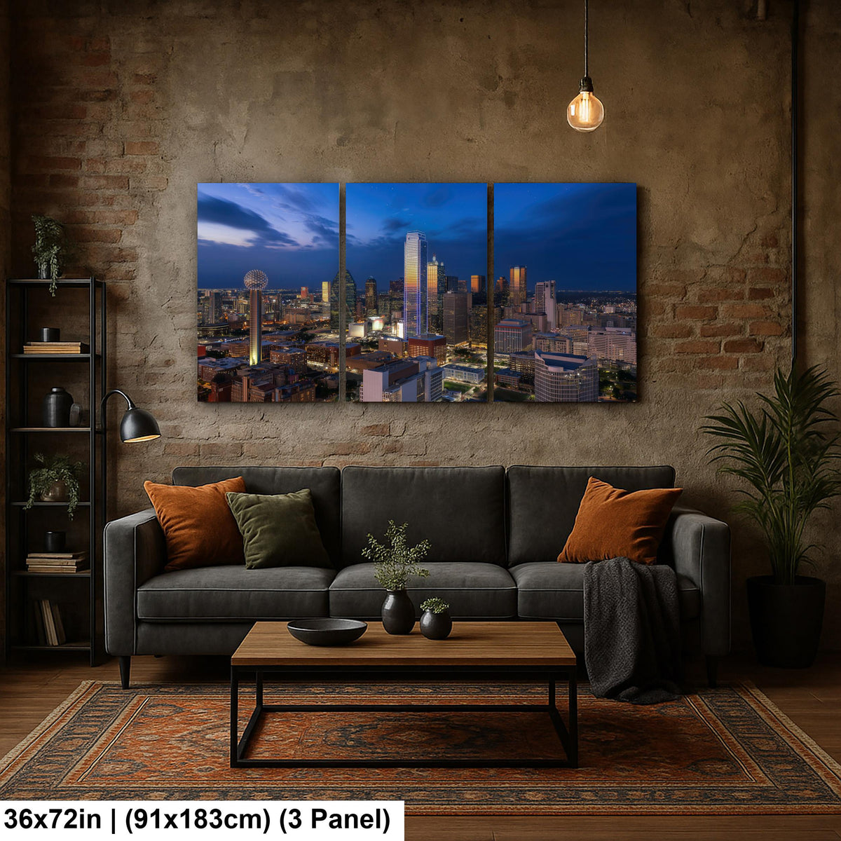 Dallas Skyline Art Print - Dynamic Urban Night Scene | Blue Hour Cityscape Wall Art