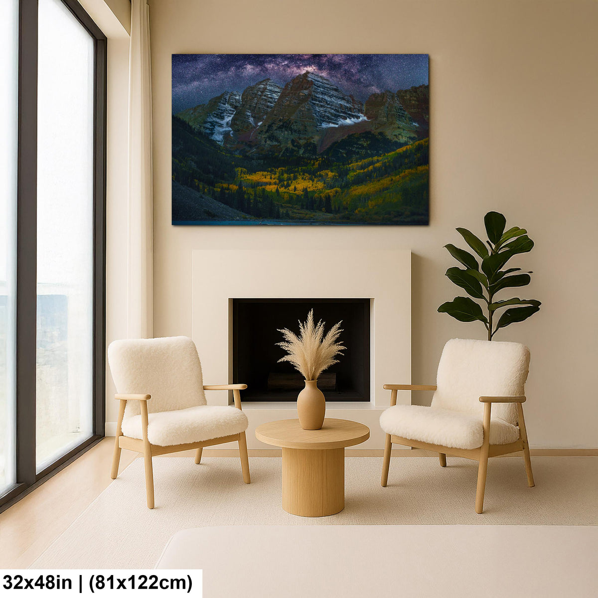 Maroon Bells Photography Print – Rocky Mountain Wall Art With Autumn Landscape
