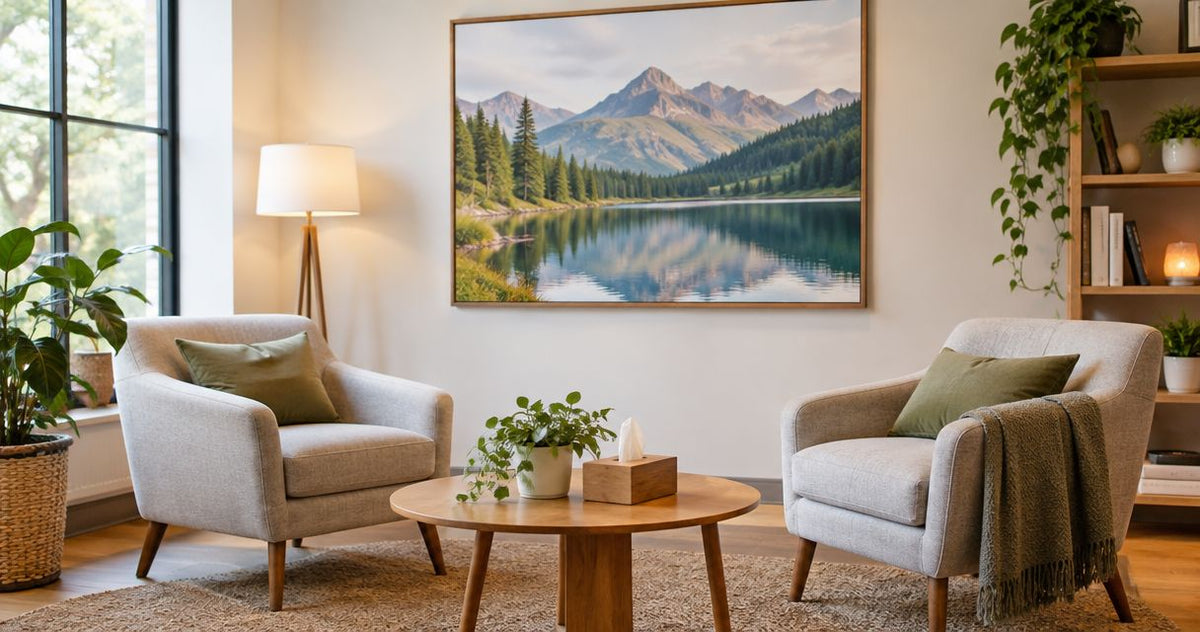 Nature wall art for therapists and counseling offices: complete 2026 guide