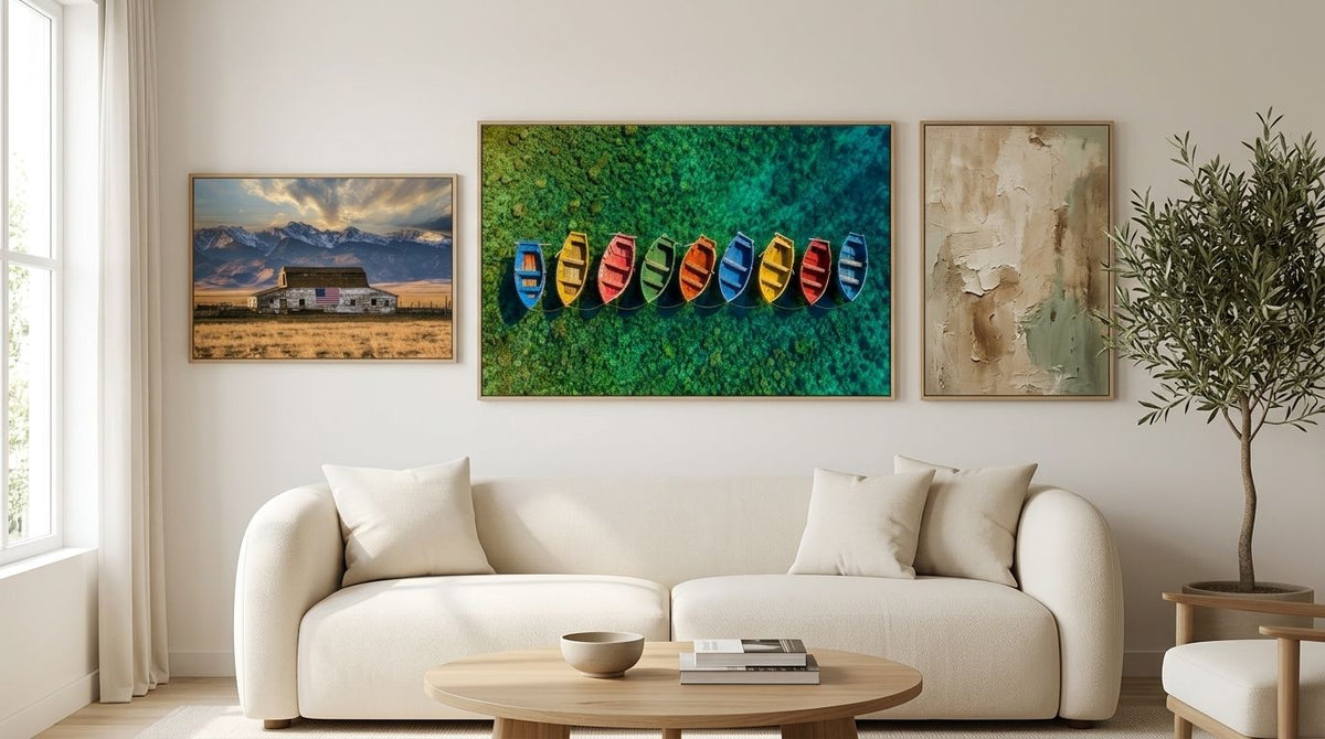 Large wall art for living rooms: complete 2026 guide