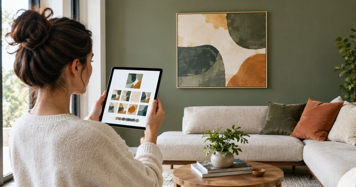 Automatically match wall art to your paint color when redecorating