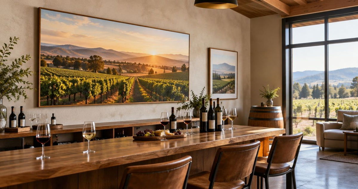 Western and landscape wall art for wineries and tasting rooms: complete 2026 guide