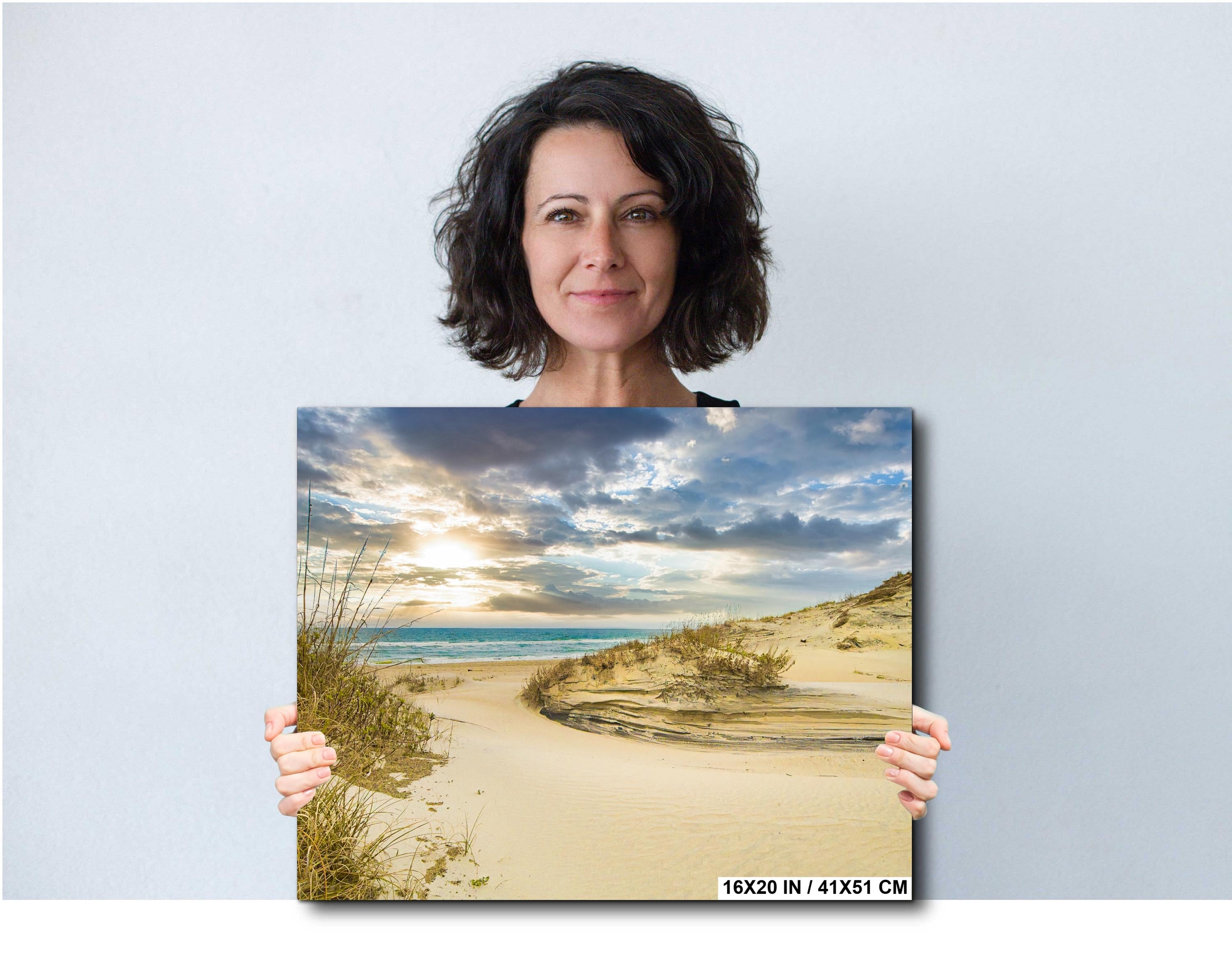 Outer Banks Beach Print – Coastal Wall Art Featuring North Carolina Dunes & Ocean Waves