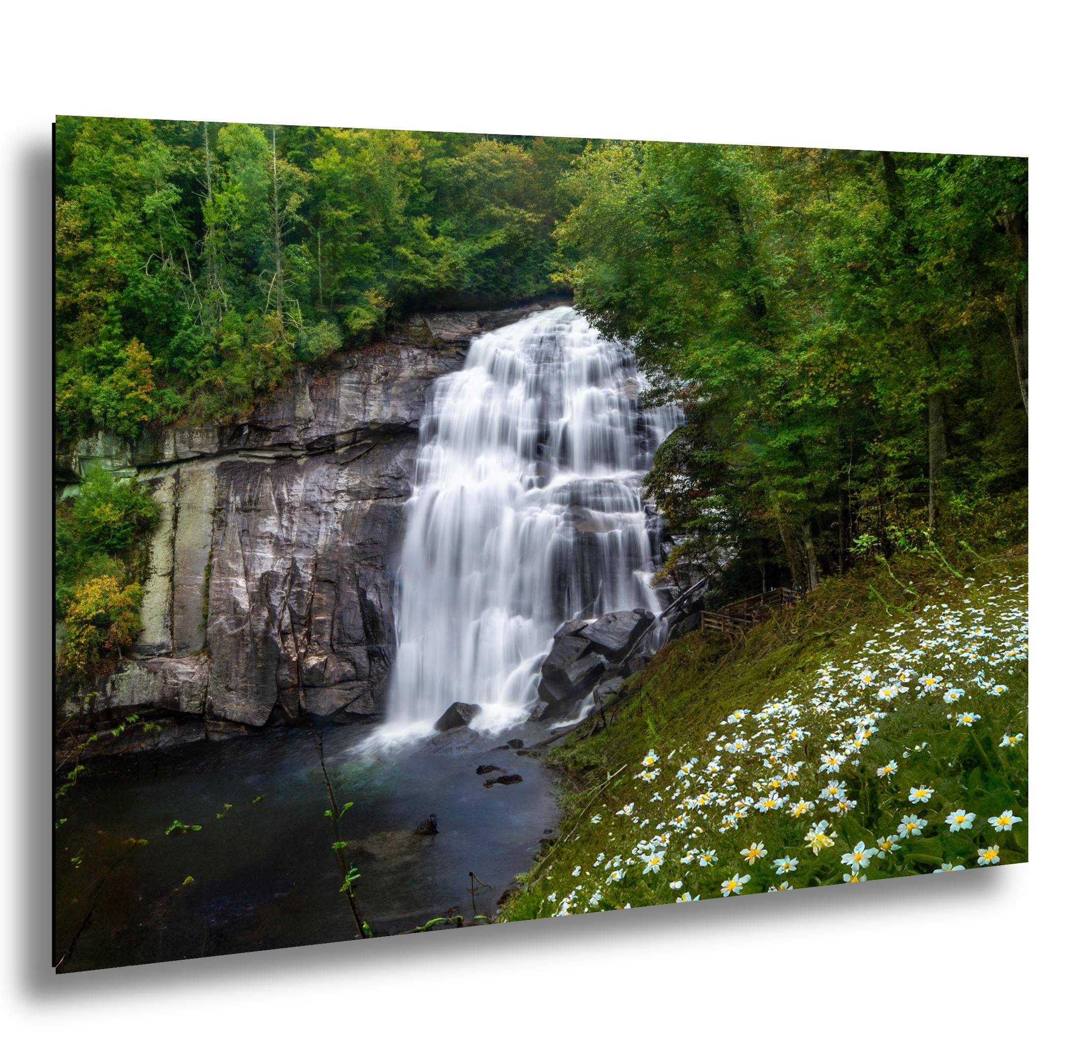 Rainbow Falls Print - North Carolina Art | Scenic Mountain Wall Decor For Home & Office