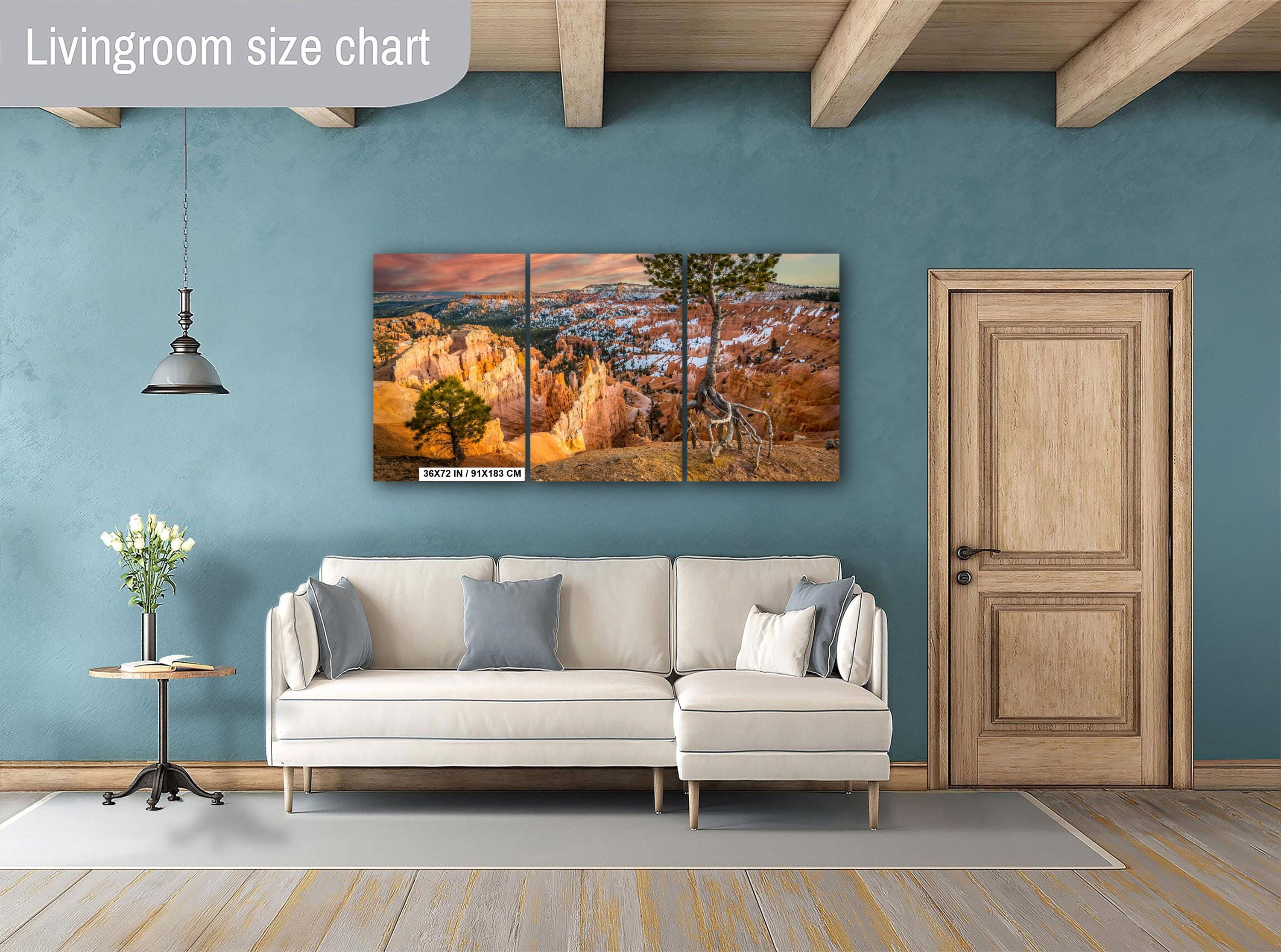 Bryce Canyon Wall Art – Utah Landscape Print | Snowy Sandstone Cliffs Photography