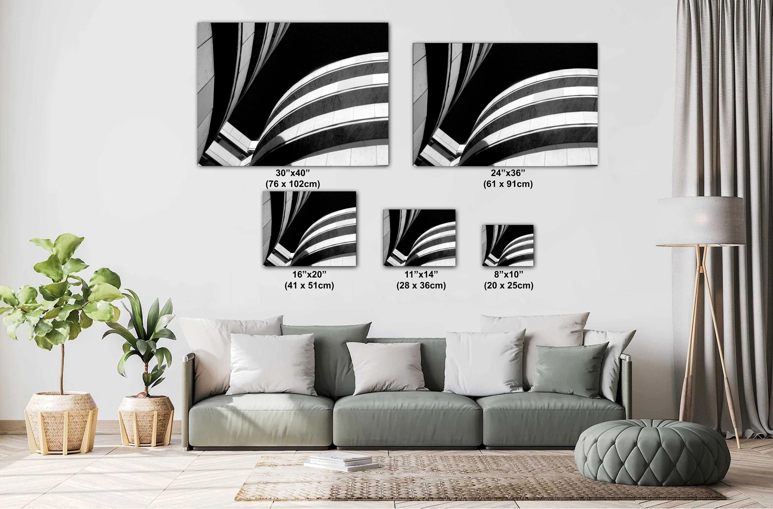 Monochrome Architectural Photograph – Maryland Coast Building Urban Wall Art Print