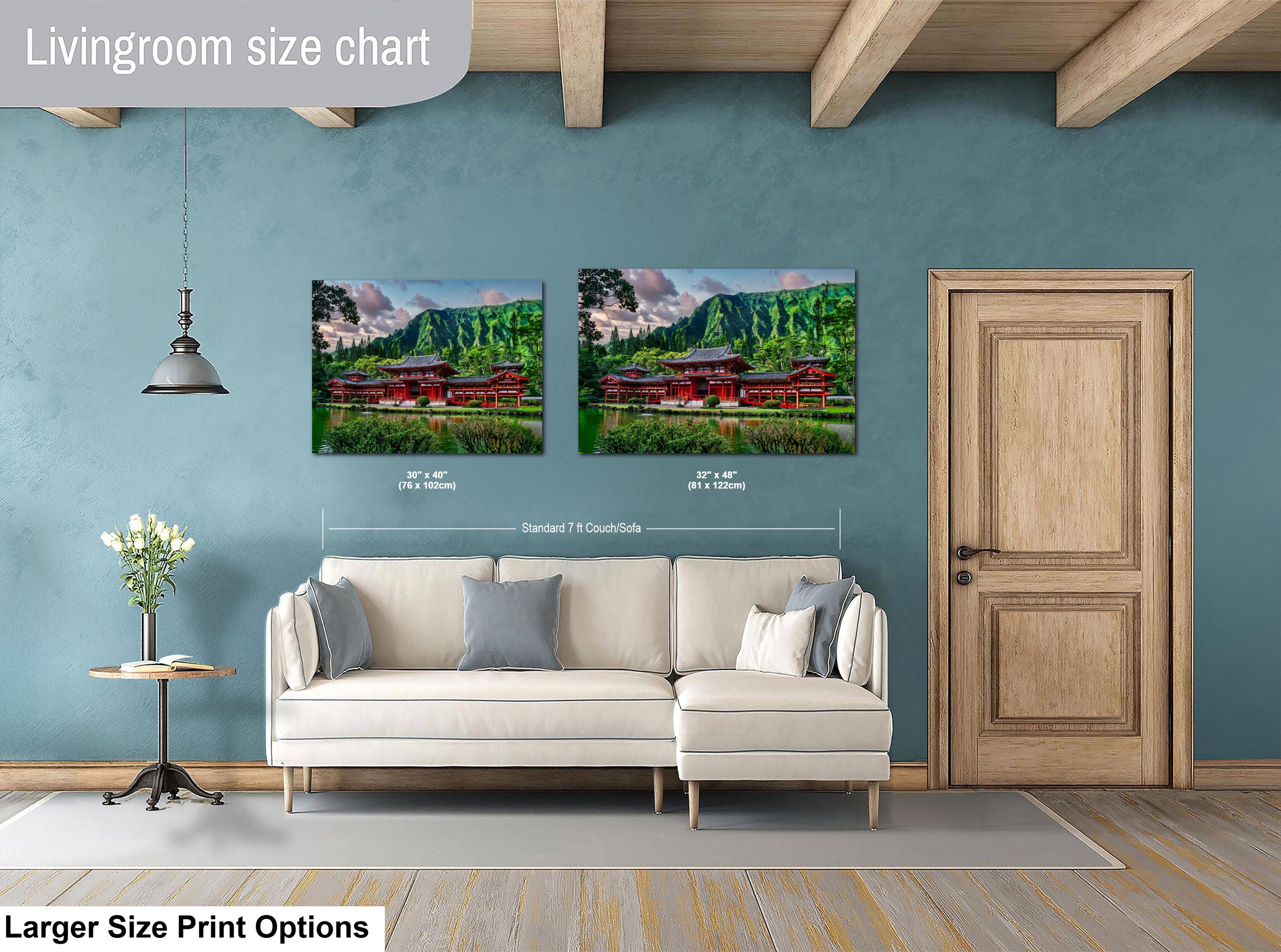 Byodo Temple Photo Print – Hawaiian Wall Decor With Serene Koi Pond Art