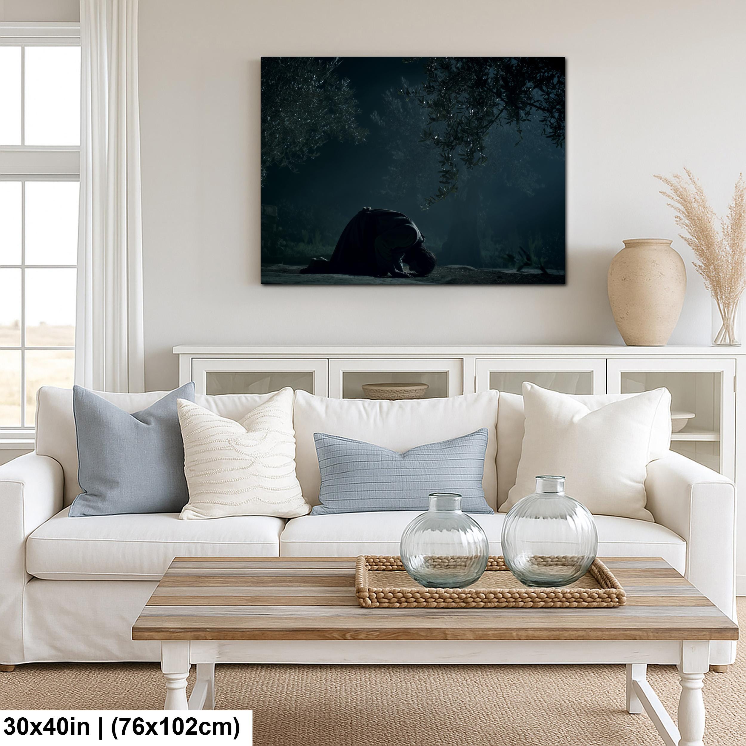 Christian Religious Wall Art: Soft Pastel Jesus Christ Decor with Eternal Atonement and Peace