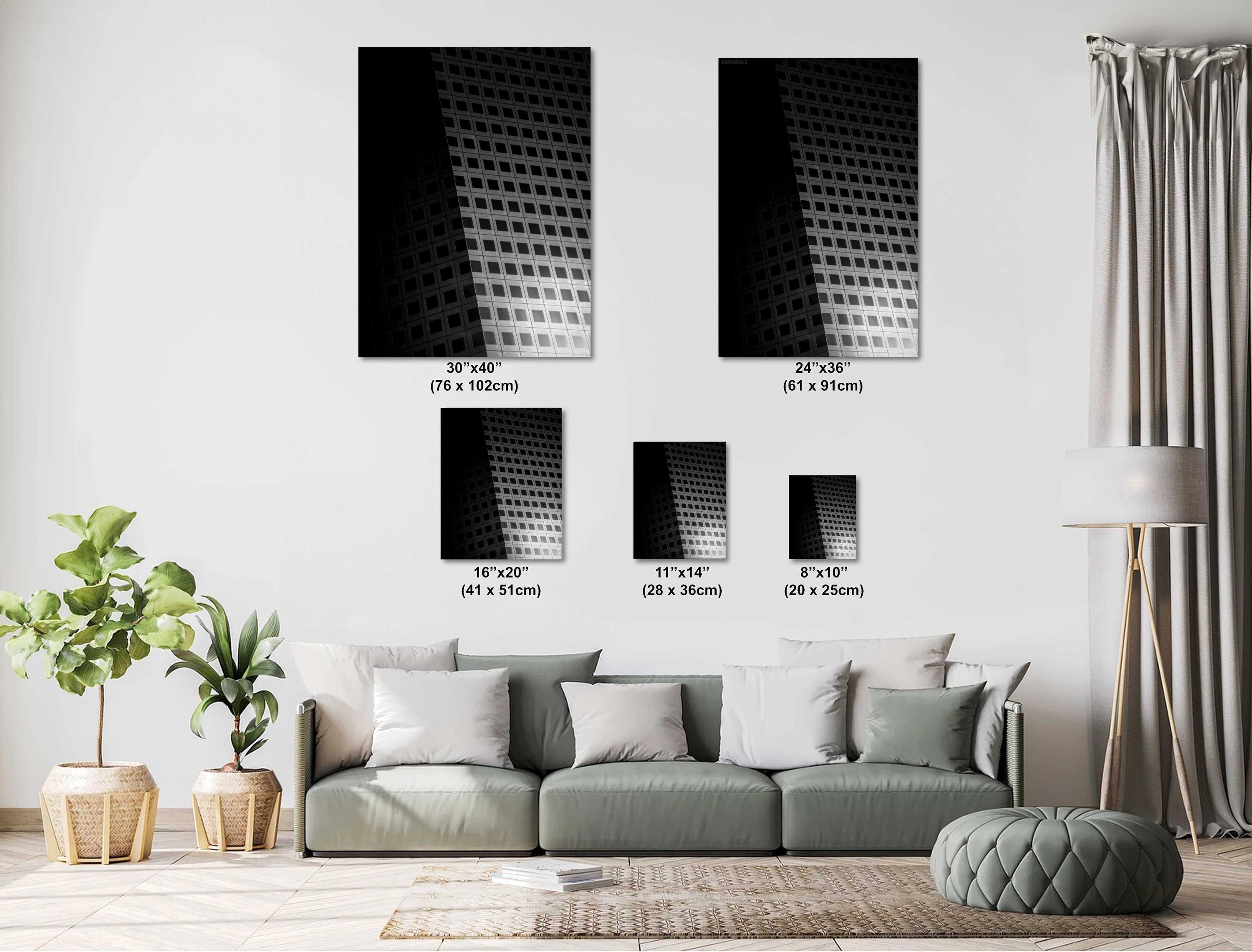Houston Skyscraper Photo Print – Urban Architecture Art | Monochrome Wall Decor