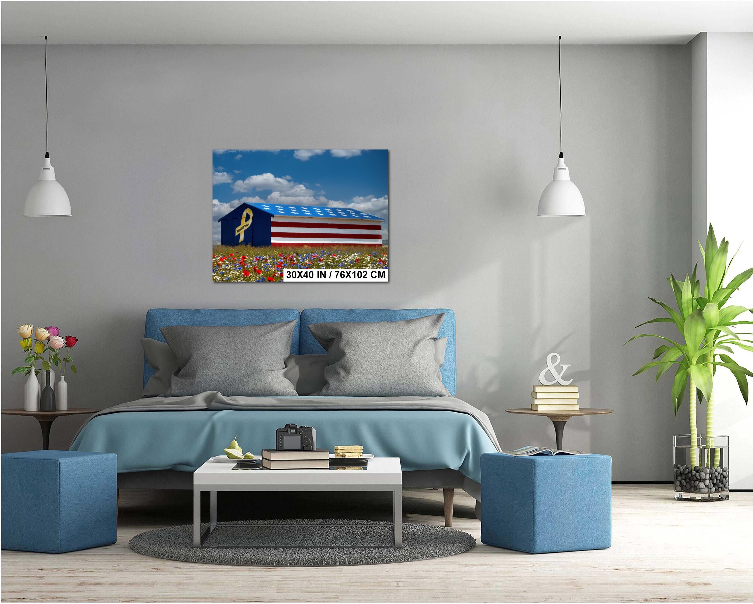 Patriotic Barn Wall Art | Archival Photographic Print – Rustic Wall Hanging & Farmhouse Style