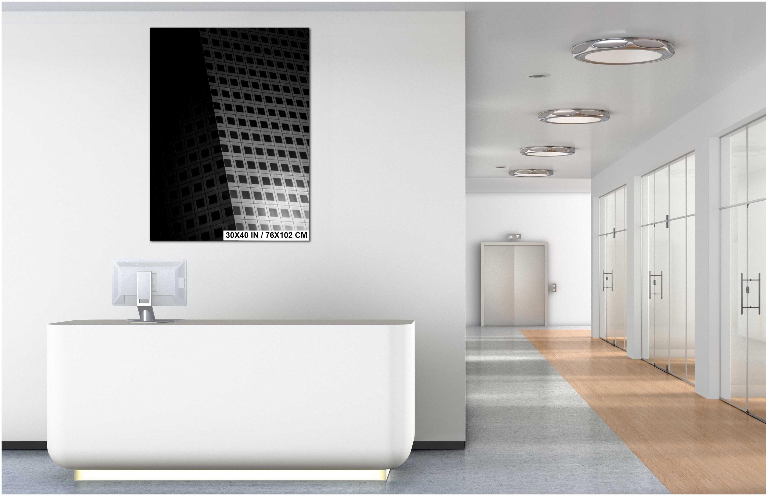 Houston Skyscraper Photo Print – Urban Architecture Art | Monochrome Wall Decor